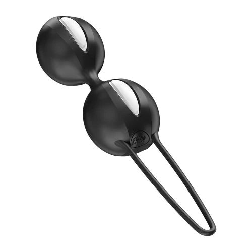 На фото вагінальні кульки Fun Factory SMARTBALLS DUO Black, 2 шт, діаметр 3,2 та 3,6 см