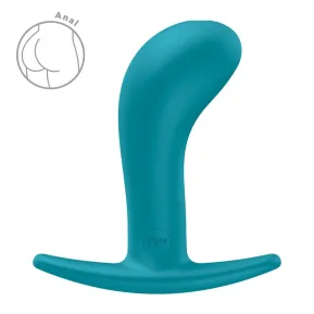 На фото анальна пробка Fun Factory BOOTIE L Aquamarine, діаметр 3,8 см, тонкий обмежувач