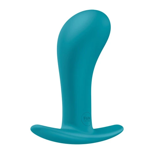 На фото анальна пробка Fun Factory BOOTIE L Aquamarine, діаметр 3,8 см, тонкий обмежувач