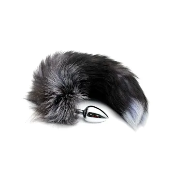 Alive Black And White Fox Tail S, диаметр 2,9 см