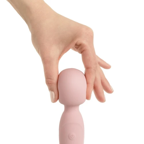 На фото вибромассажер Good Vibes Only - SIMI Double-Sided Wand Vibrator Soft Silicone - Pink