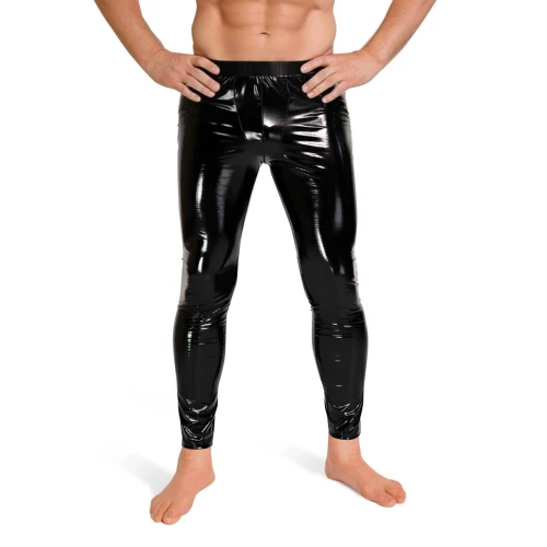 Лаковые мужские леггинсы Art of Sex Matthias, черные, S