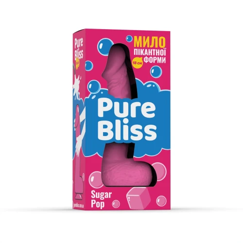 На фото яркое розовое ароматное мыло пикантной формы Pure Bliss Pink Sugar Pop (Жвачка) 