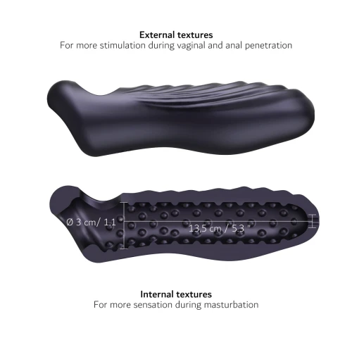 На фото насадку на член Manwan RYZER MAX - Black Plum