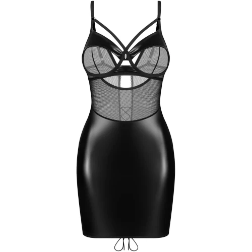 На фото рубашка Obsessive Dominna chemise & thong 2XL/3XL