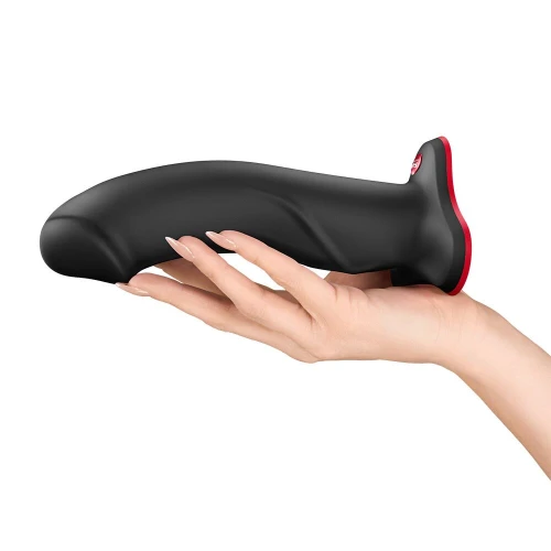 На фото фалоімітатор Fun Factory THE BOSS STUB Black, реалістична текстура, довжина 17,9 см, діаметр 4,1см 