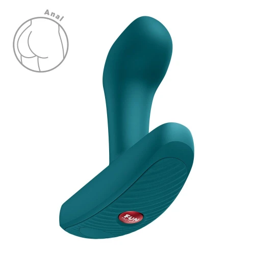 На фото анальная пробка Fun Factory Bootie Vibe Bottle Green