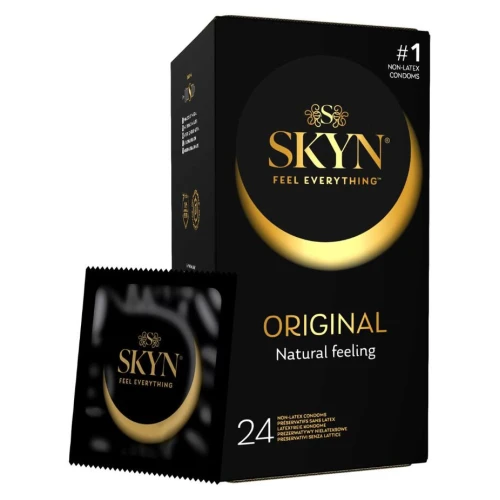 На фото безлатексні преміум-презервативи SKYN Original 24 шт 