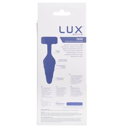 На фото анальная пробка Lux Active Twist Plug Large Blue