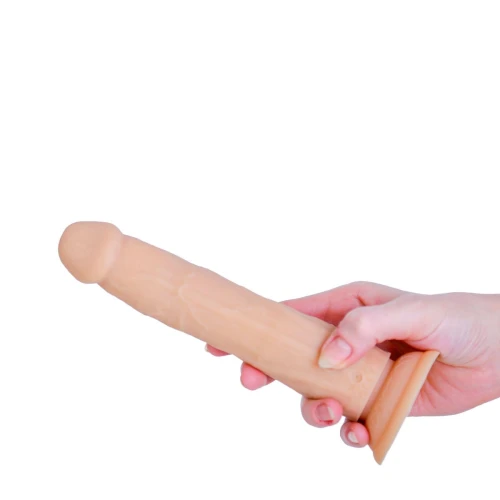 На фото фалоимитатор с ротацией и пульсацией Naked ADDICTION 8″ Rotating & Thrusting Dong - Vanilla