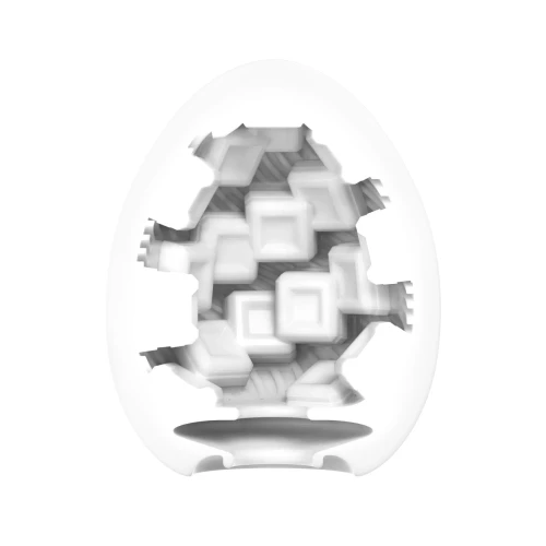 На фото мастурбатор-яйцо Tenga Egg Cubic