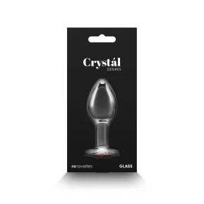 На фото стеклянная анальная пробка NS Novelties Crystal - Desires - Red Heart - Medium