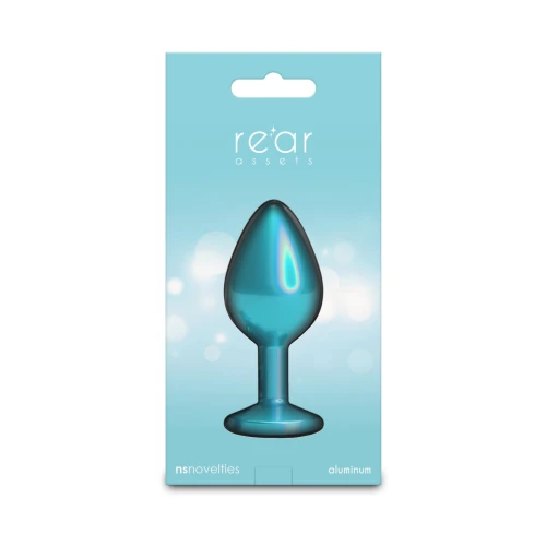 На фото анальная пробка NS Novelties Rear Assets - Iridescent Teal - Medium - Teal