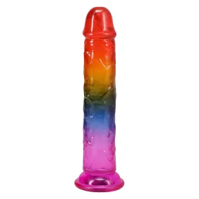 Дилдо Doc Johnson Crystal Jellies 7.5 Rainbow