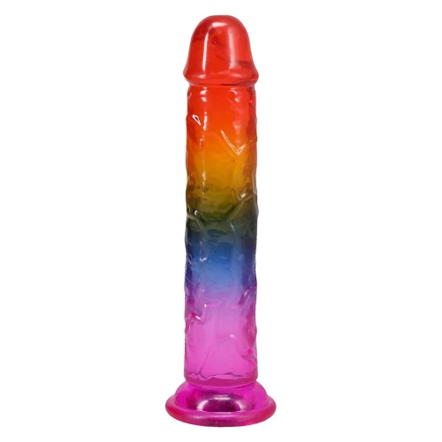 Дилдо Doc Johnson Crystal Jellies 7.5 Rainbow