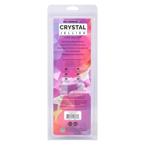На фото дилдо Doc Johnson Crystal Jellies - Anal Delight - 5 Inch - Teal