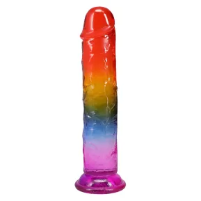 Дилдо Doc Johnson Crystal Jellies 8.5 Rainbow