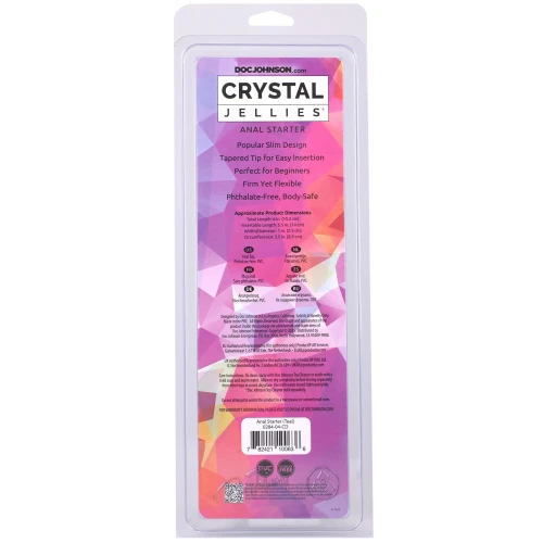 На фото дилдо Doc Johnson Crystal Jellies - Anal Starter - 5.5 Inches - Teal
