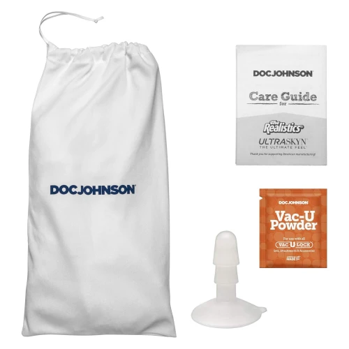 На фото фаллоимитатор Doc Johnson The Realistic Cock ULTRASKYN - Squirting 9,5 Inch Vanilla