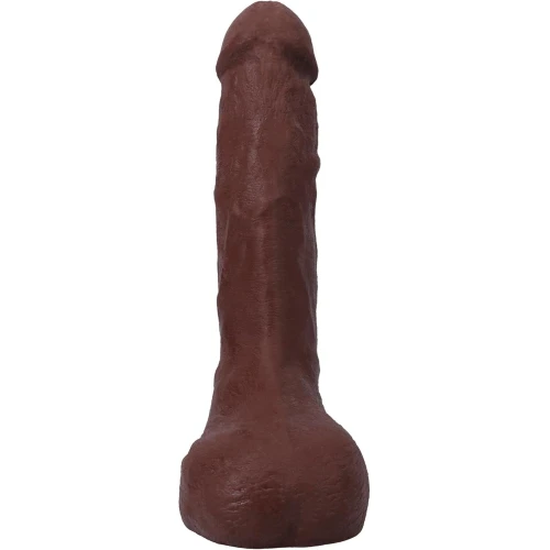 На фото фаллоимитатор Doc Johnson The Realistic Cock ULTRASKYN - Squirting 9,5 Inch Chocolate