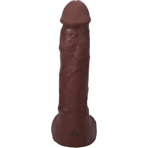 На фото фаллоимитатор Doc Johnson The Realistic Cock ULTRASKYN - Squirting 9,5 Inch Chocolate