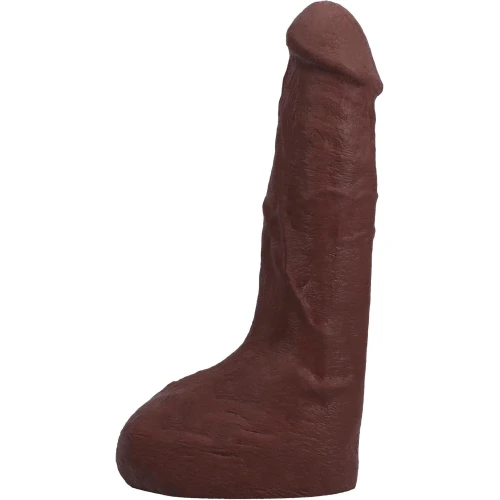 На фото фаллоимитатор Doc Johnson The Realistic Cock ULTRASKYN - Squirting 9,5 Inch Chocolate