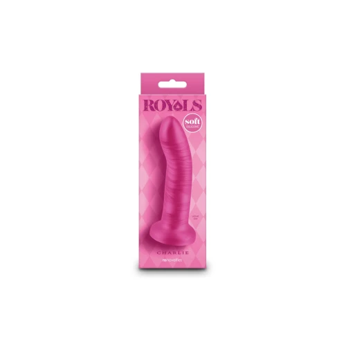 На фото дилдо NS Novelties Royals - 5" Charlie - Metallic Pink