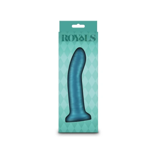 На фото дилдо NS Novelties Royals - 6" Charlie - Metallic Teal