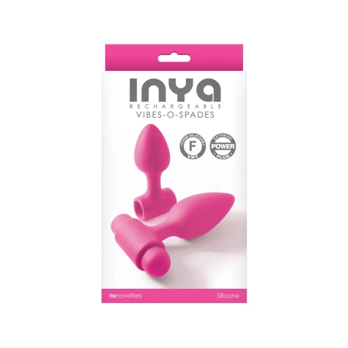 На фото анальная пробка с вибрацией NS Novelties INYA - Vibe-O-Spades -Pink