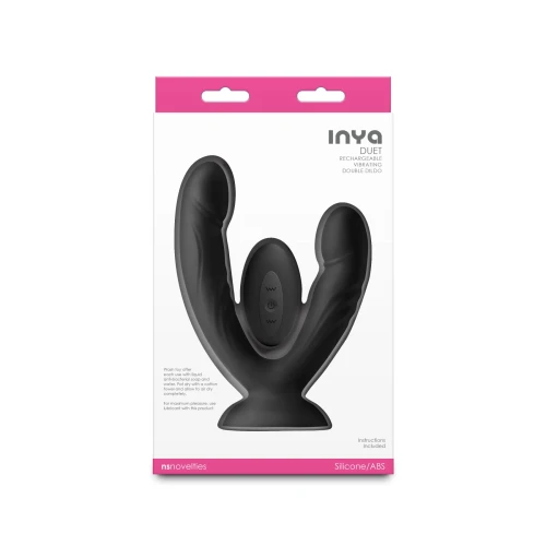 На фото подвійне дилдо з вібрацією NS Novelties INYA - Duet - Black