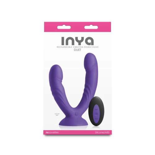 На фото двойной дилдо с вибрацией NS Novelties INYA - Duet - Purple