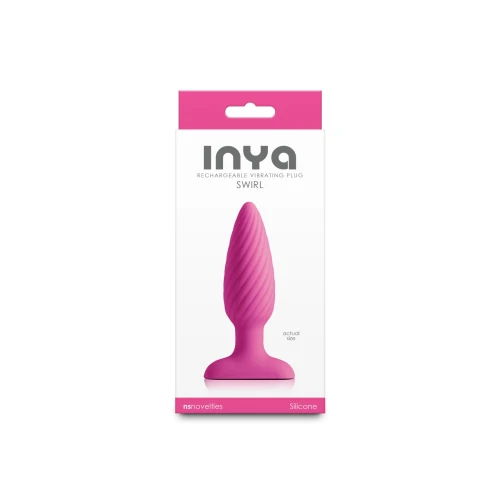 На фото анальная пробка с вибрацией NS Novelties INYA - Swirl - Pink