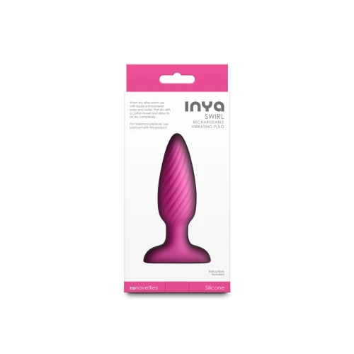На фото анальная пробка с вибрацией NS Novelties INYA - Swirl - Pink