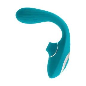Вибратор S Pleasures Dual Suction Turquoise