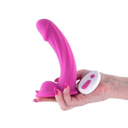 На фото дилдо с вибрацией NS Novelties Colours - Curve - Vibrating - 6" Dildo - Pink