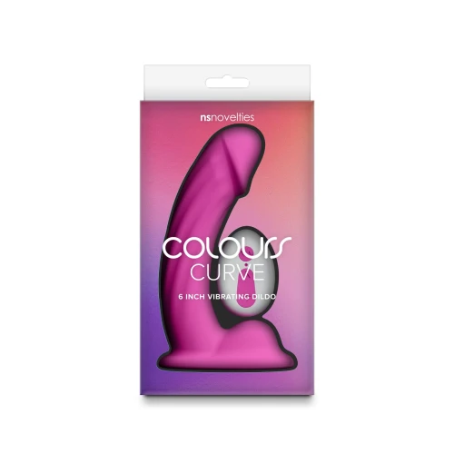 На фото дилдо с вибрацией NS Novelties Colours - Curve - Vibrating - 6" Dildo - Pink