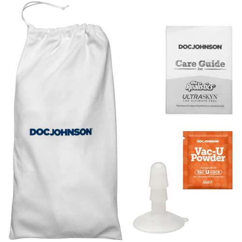 На фото фаллоимитатор Doc Johnson The Realistic Cock ULTRASKYN - 7 Inch with Balls Vanilla