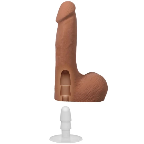 На фото фаллоимитатор Doc Johnson The Realistic Cock ULTRASKYN - 7 Inch with Balls Caramel