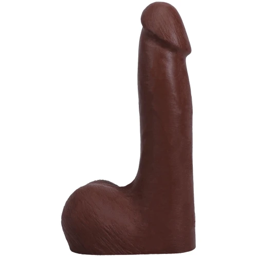 На фото фаллоимитатор Doc Johnson The Realistic Cock ULTRASKYN - 7 Inch with Balls Chocolate