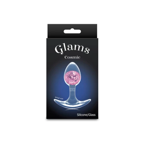 На фото анальная пробка NS Novelties Cosmic Glams - Small - Pink