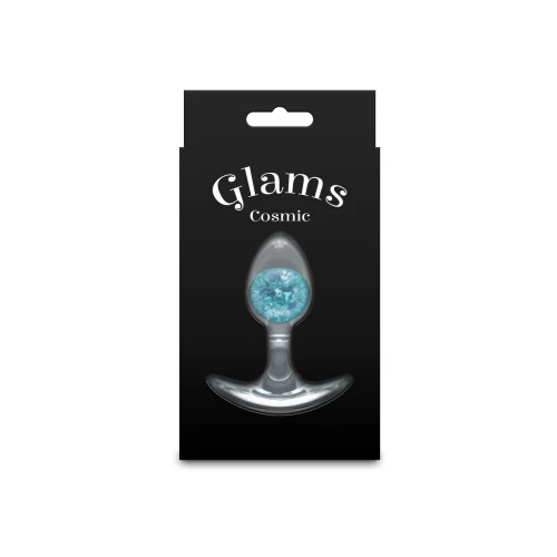 На фото анальная пробка NS Novelties Cosmic Glams - Small - Blue