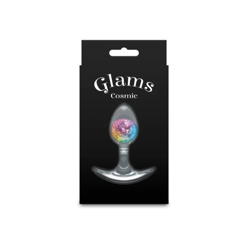 На фото анальная пробка NS Novelties Cosmic Glams - Small - Rainbow