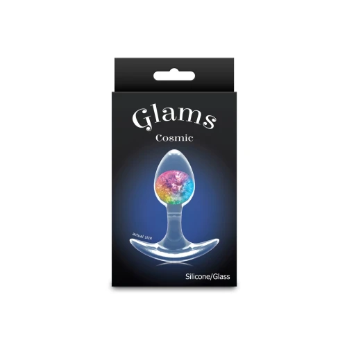 На фото анальная пробка NS Novelties Cosmic Glams - Small - Rainbow