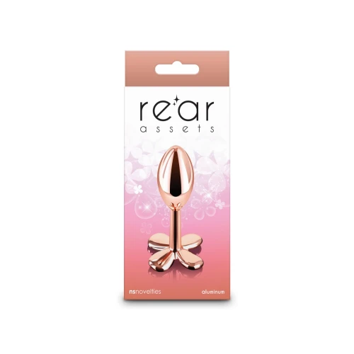 На фото анальная пробка NS Novelties Rear Assets - Clover - Rose Gold