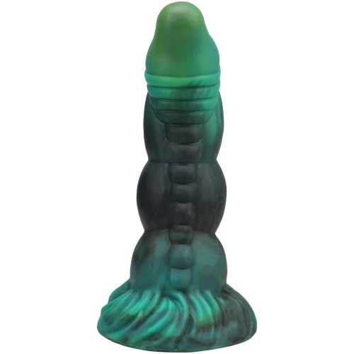 На фото фэнтезийный фаллоимитатор Doc Johnson Vac-U-Lock x Fantasy Fuckers Green Serpent