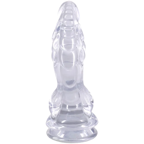 На фото фэнтезийный фаллоимитатор Doc Johnson Crystal Jellies - Invader Dong 8.5 Inch - Clear