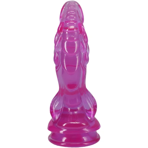 На фото фэнтезийный фаллоимитатор Doc Johnson Crystal Jellies - Invader Dong 8.5 Inch - Purple