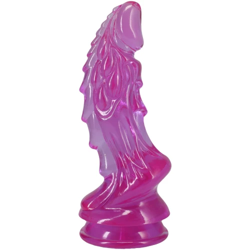 На фото фэнтезийный фаллоимитатор Doc Johnson Crystal Jellies - Invader Dong 8.5 Inch - Purple