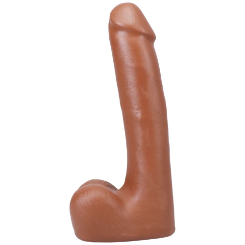 На фото фаллоимитатор Doc Johnson The Realistic Cock ULTRASKYN - 9 Inch with Balls Caramel