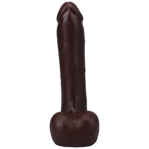 На фото фаллоимитатор Doc Johnson The Realistic Cock ULTRASKYN - 9 Inch with Balls Chocolate